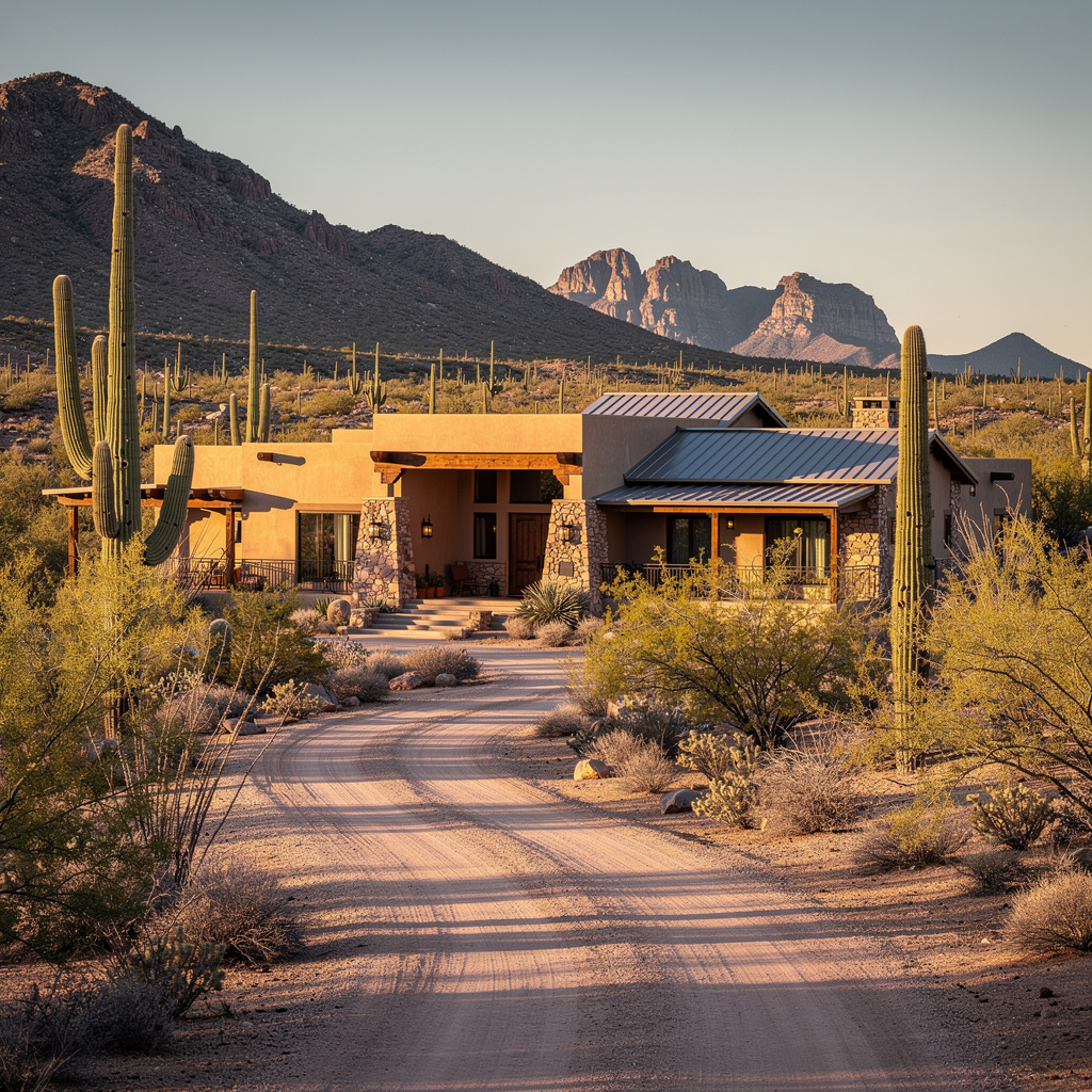 A Studio McGee-style luxury home exterior in Cave Creek, AZ — Salt and Slate Cleaning Company