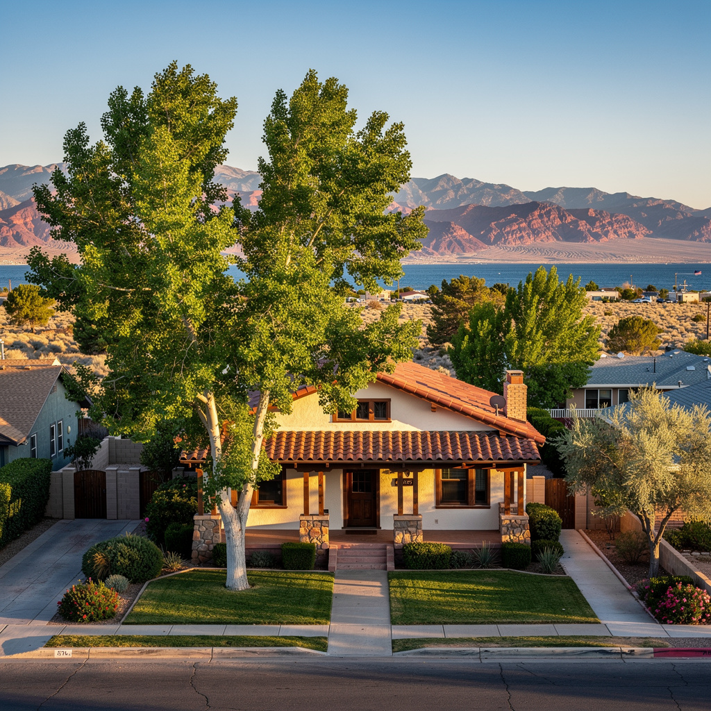A Studio McGee-style luxury home exterior in Boulder City, NV — Salt and Slate Cleaning Company