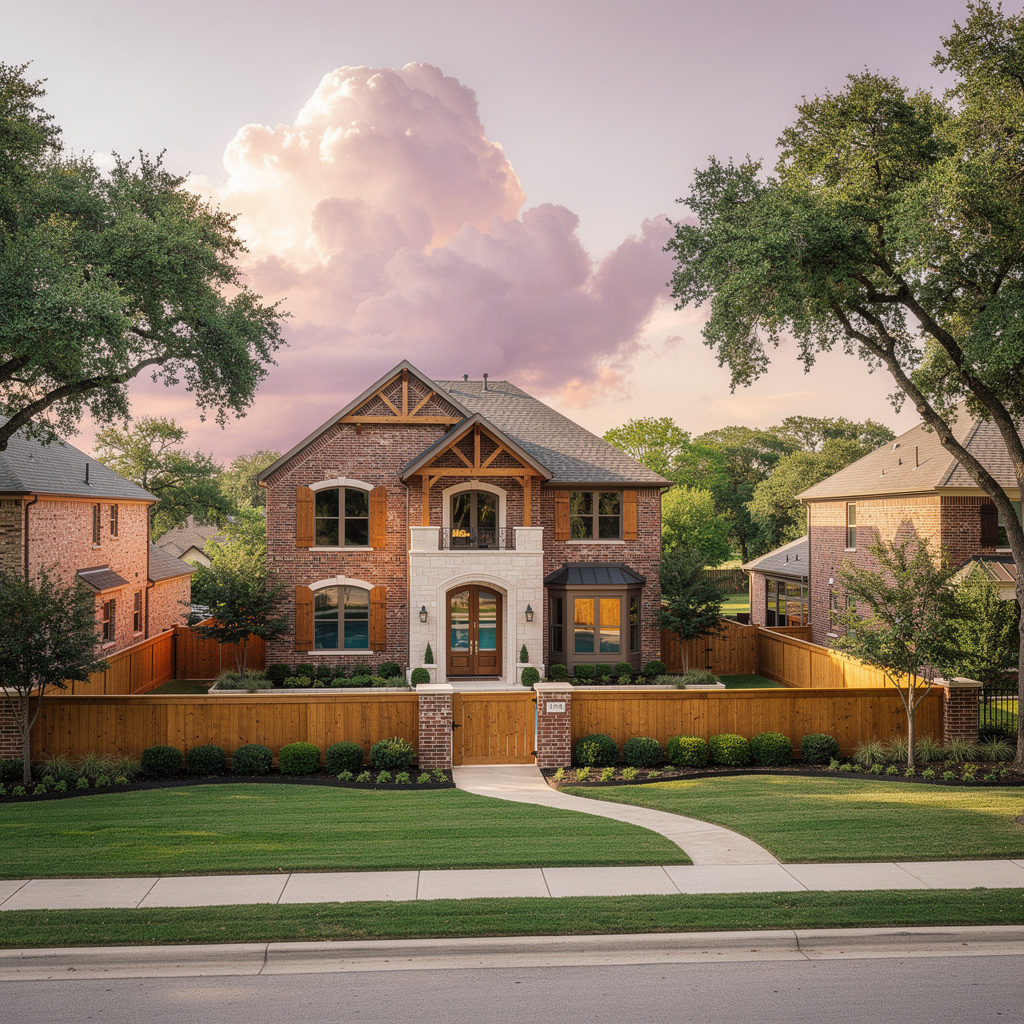 A Studio McGee-style luxury home exterior in Coppell, TX — Salt and Slate Cleaning Company
