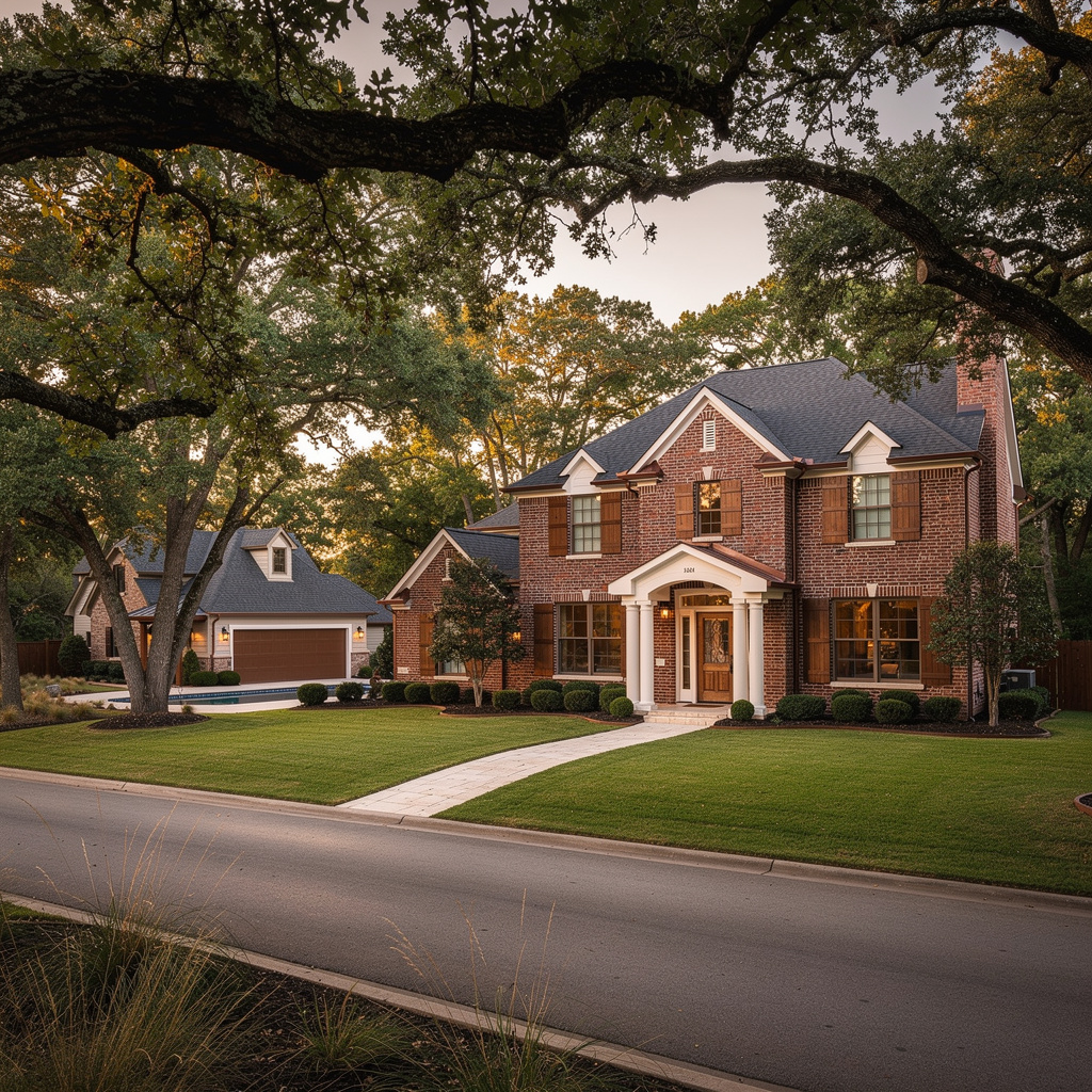 A Studio McGee-style luxury home exterior in Double Oak, TX — Salt and Slate Cleaning Company