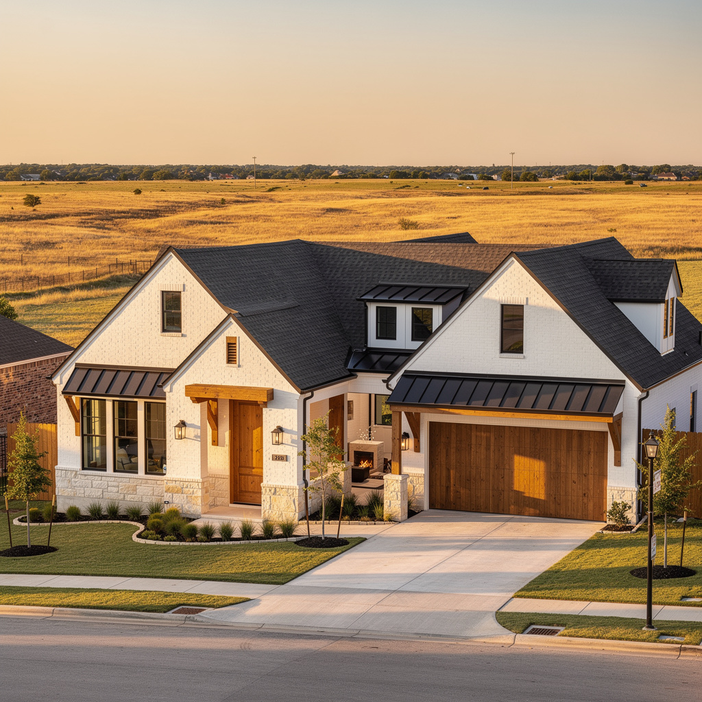 A Studio McGee-style luxury home exterior in Frisco, TX — Salt and Slate Cleaning Company