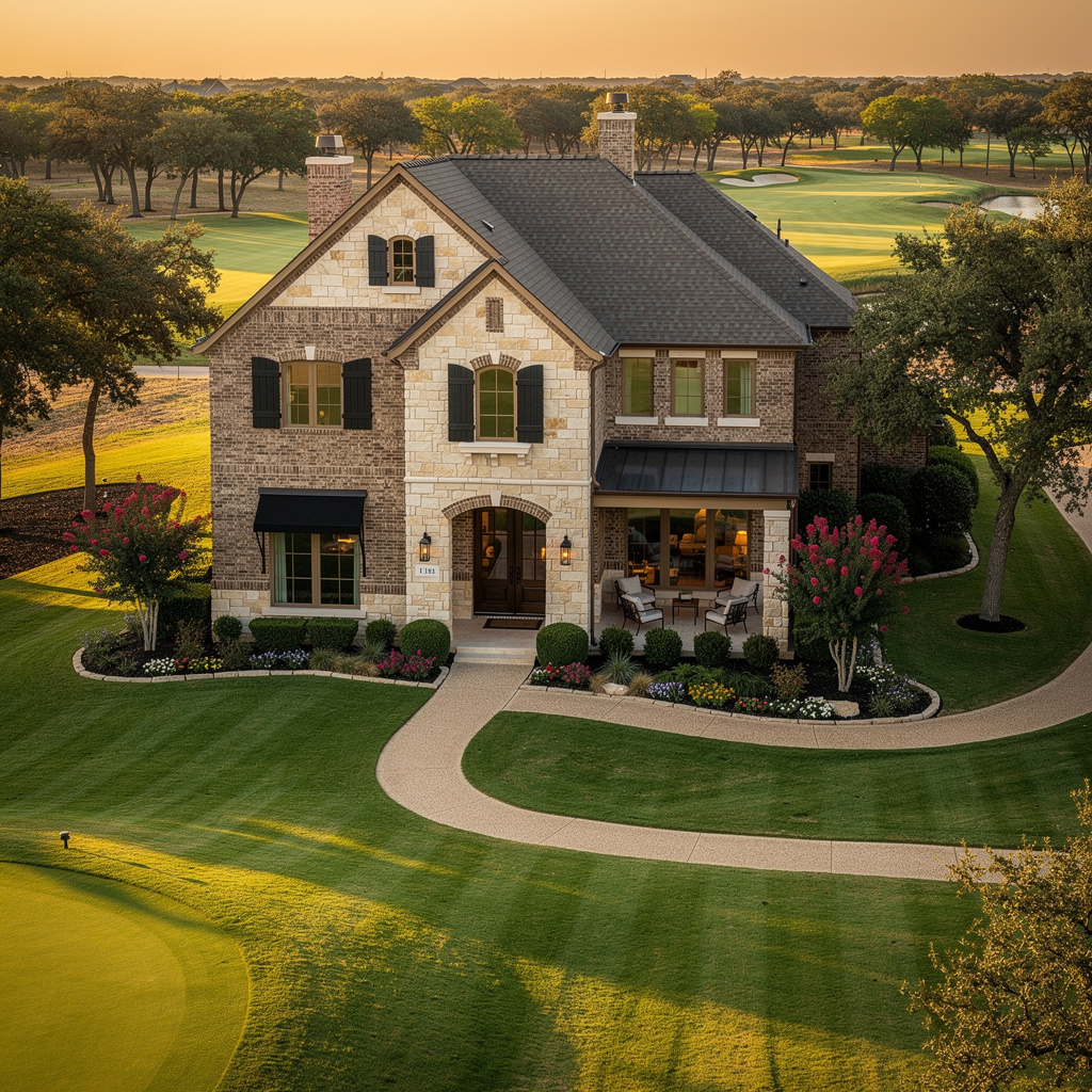A Studio McGee-style luxury home exterior in Lantana, TX — Salt and Slate Cleaning Company