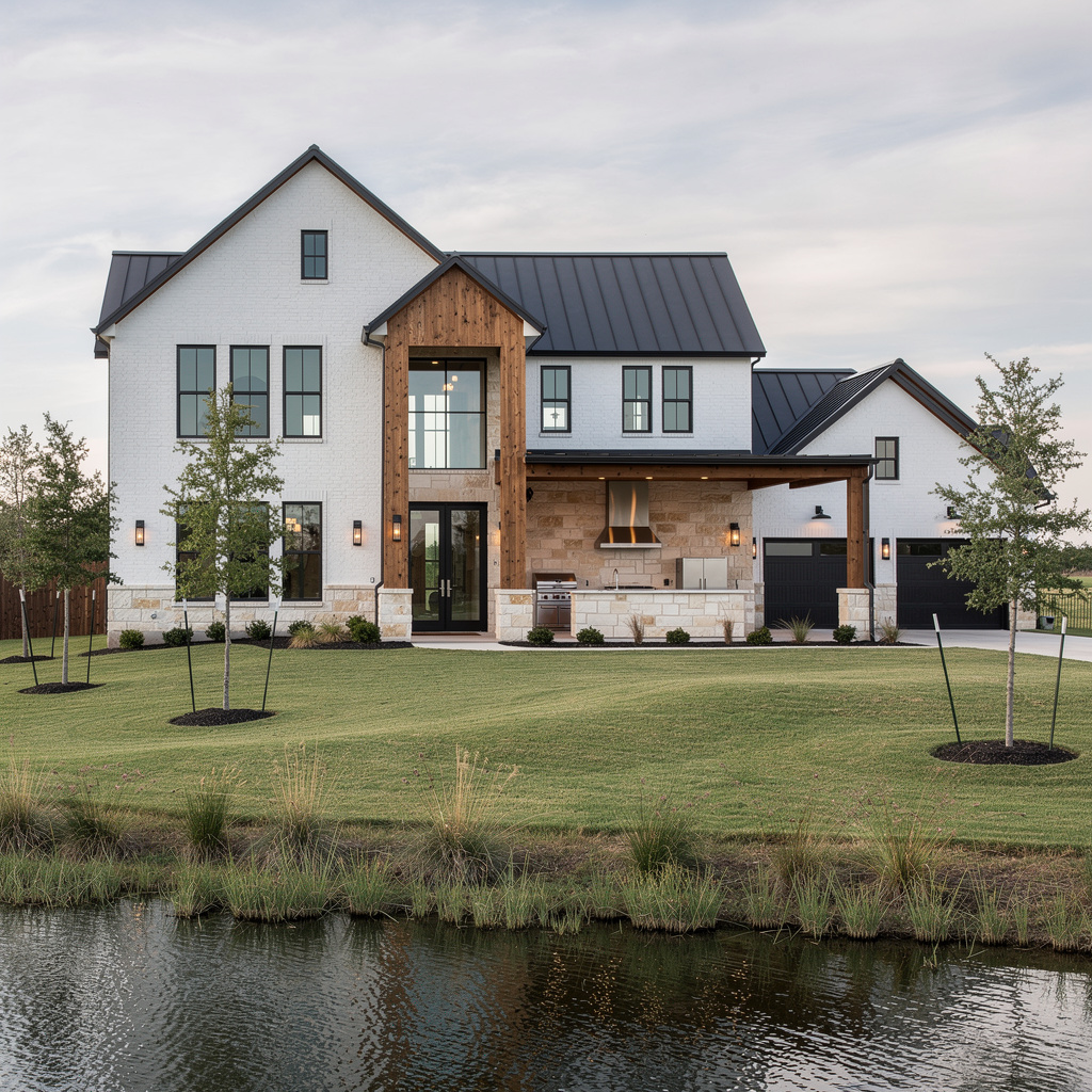 A Studio McGee-style luxury home exterior in Prosper, TX — Salt and Slate Cleaning Company