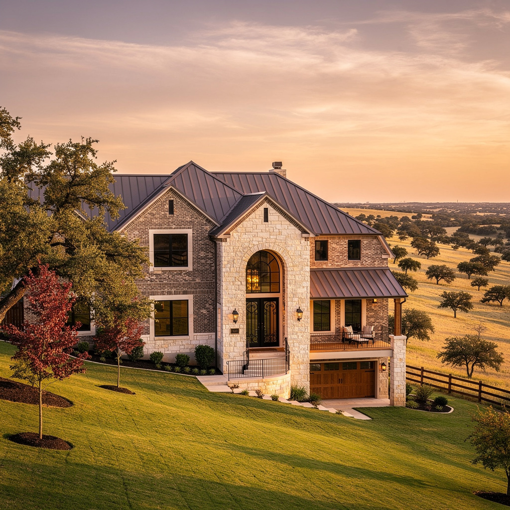 A Studio McGee-style luxury home exterior in Roanoke, TX — Salt and Slate Cleaning Company