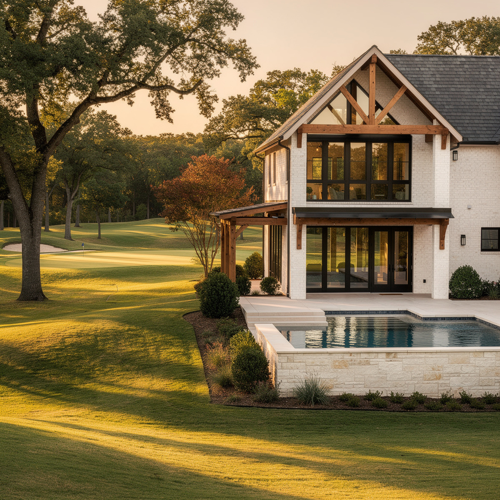 A Studio McGee-style luxury home exterior in Trophy Club, TX — Salt and Slate Cleaning Company