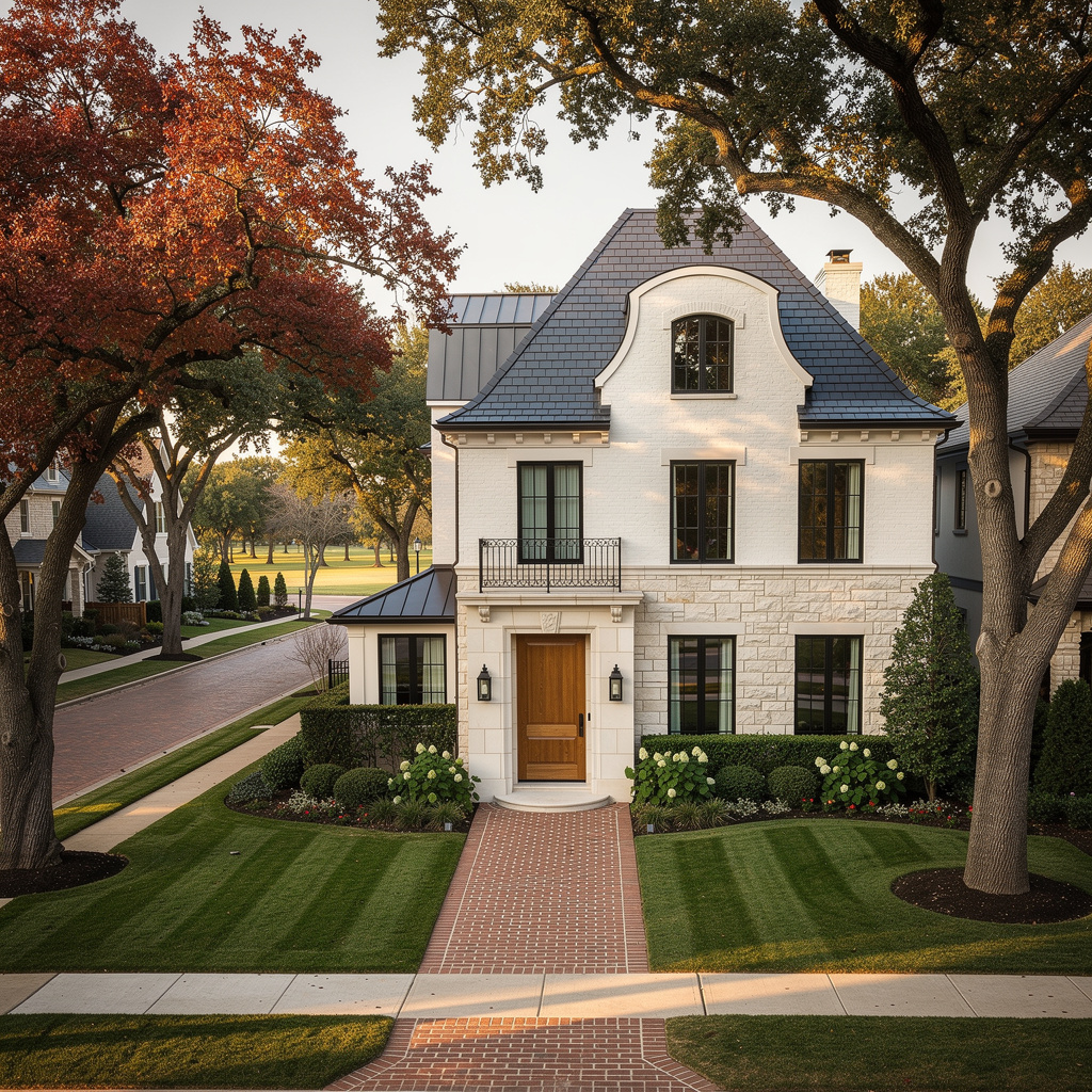 A Studio McGee-style luxury home exterior in University Park, TX — Salt and Slate Cleaning Company