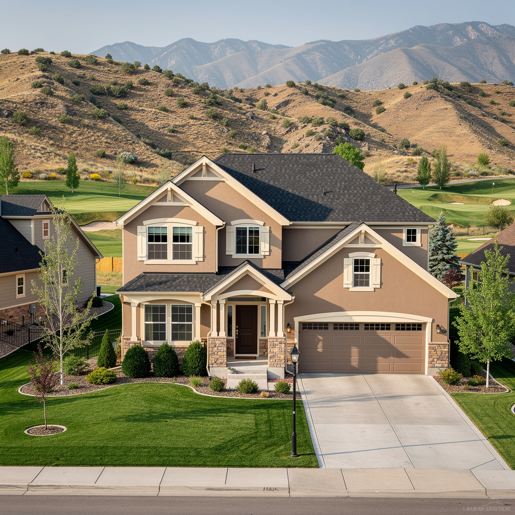 A Studio McGee-style luxury home exterior in Cedar Hills, UT — Salt and Slate Cleaning Company