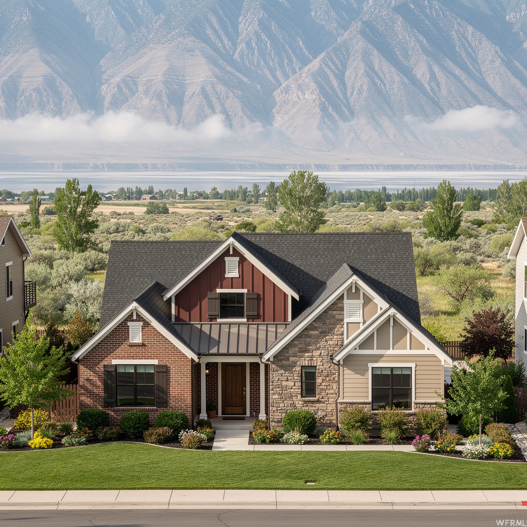 A Studio McGee-style luxury home exterior in Farmington, UT — Salt and Slate Cleaning Company