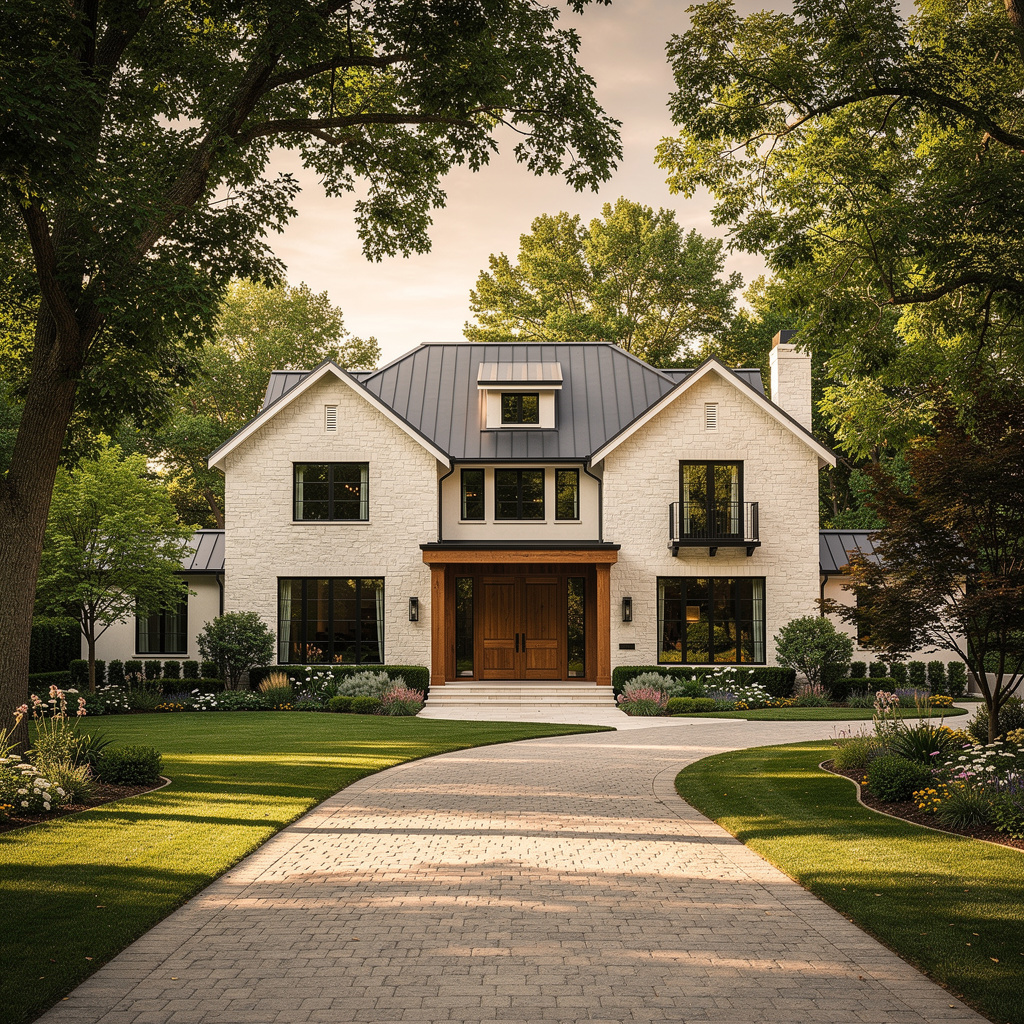 A Studio McGee-style luxury home exterior in Holladay, UT — Salt and Slate Cleaning Company