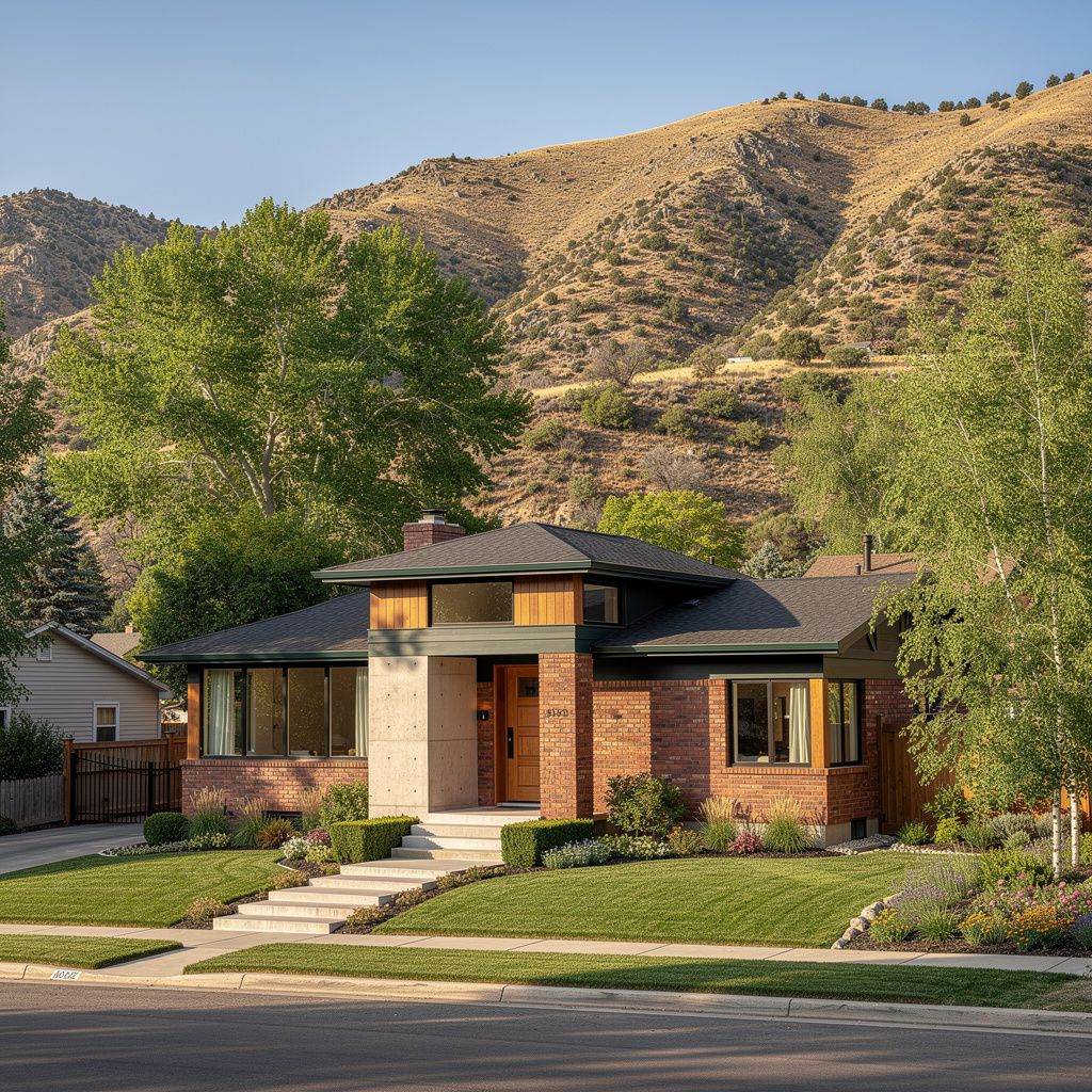 A Studio McGee-style luxury home exterior in Millcreek, UT — Salt and Slate Cleaning Company