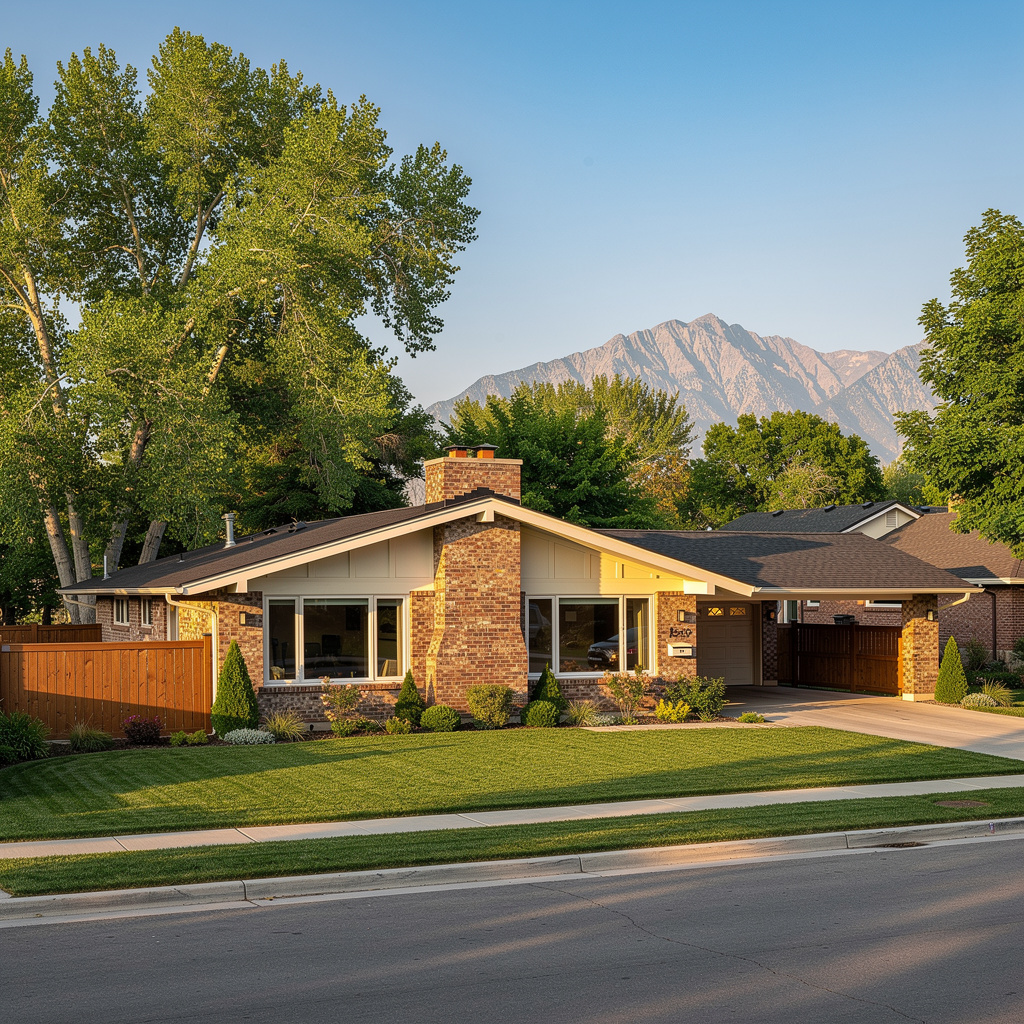 A Studio McGee-style luxury home exterior in Murray, UT — Salt and Slate Cleaning Company