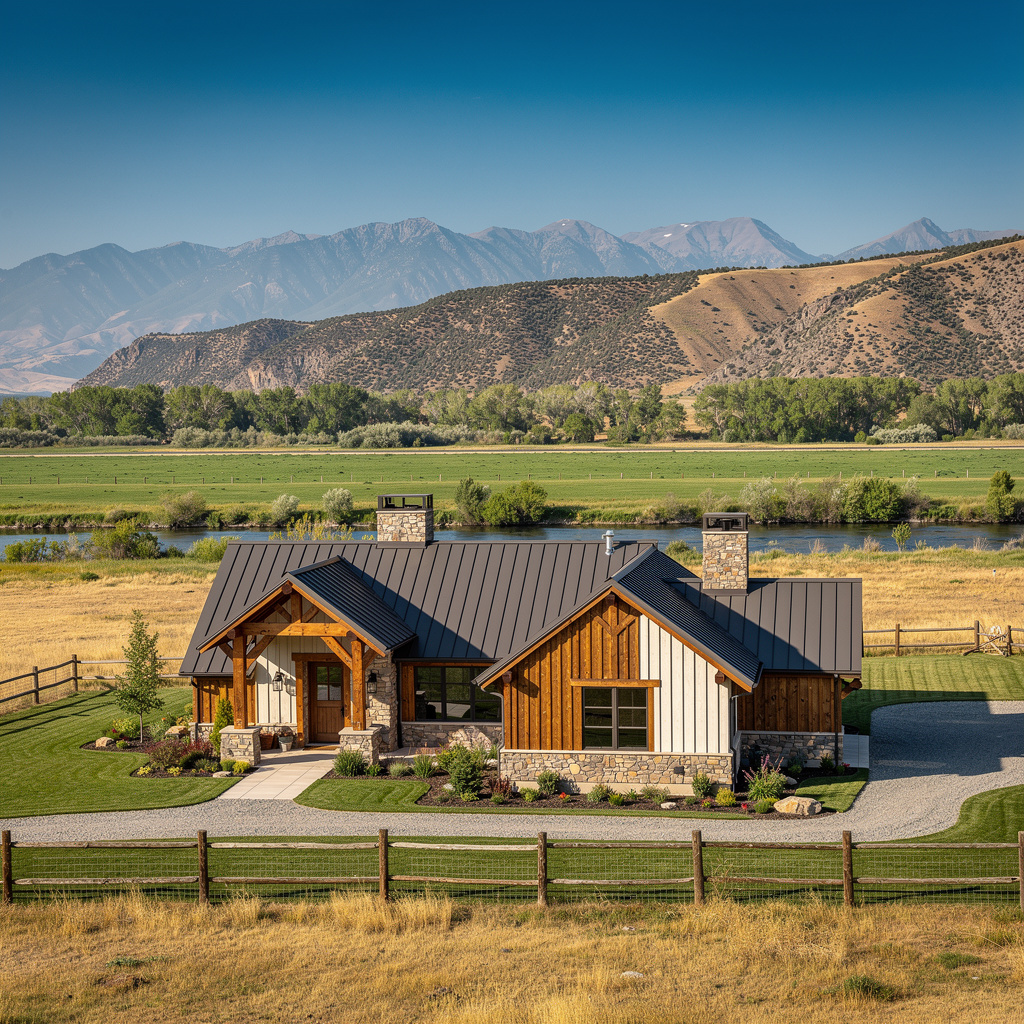 A Studio McGee-style luxury home exterior in Oakley, UT — Salt and Slate Cleaning Company