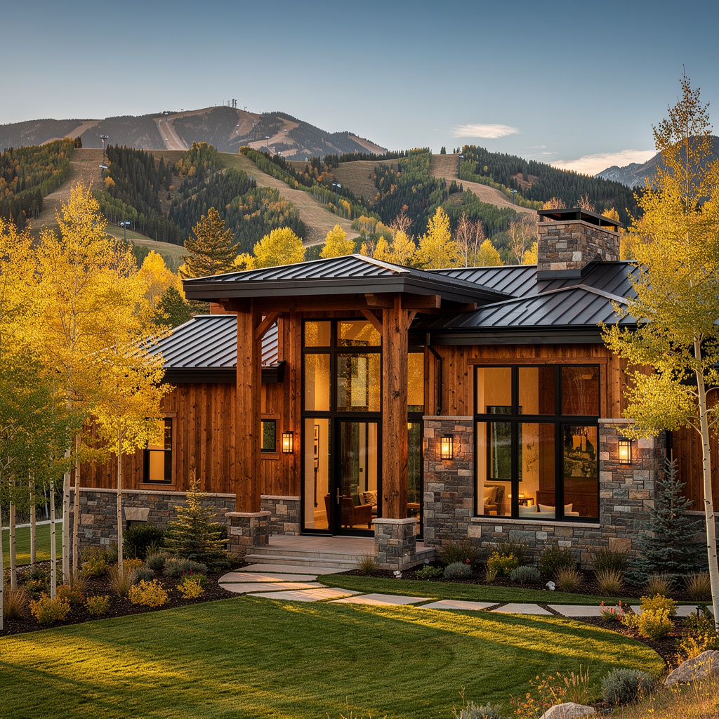 A Studio McGee-style luxury home exterior in Park City, UT — Salt and Slate Cleaning Company