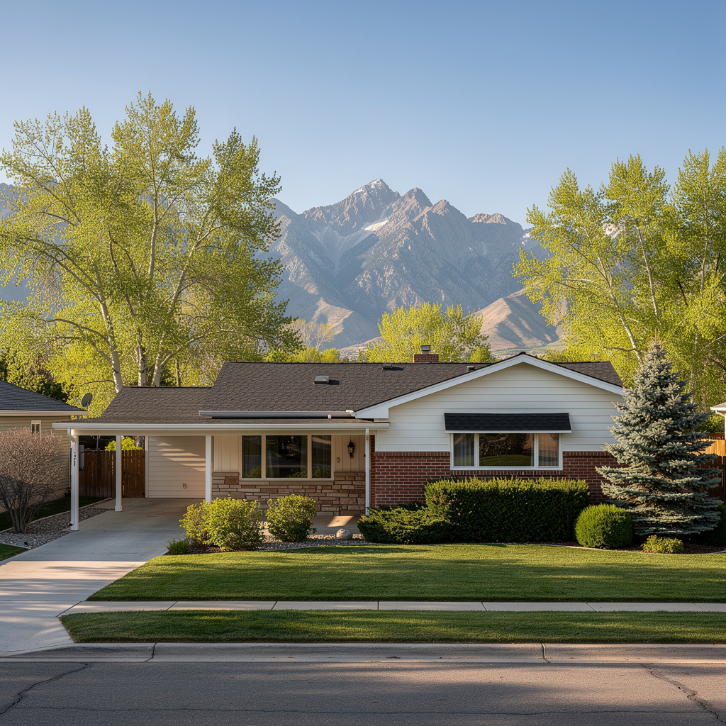 A Studio McGee-style luxury home exterior in Taylorsville, UT — Salt and Slate Cleaning Company