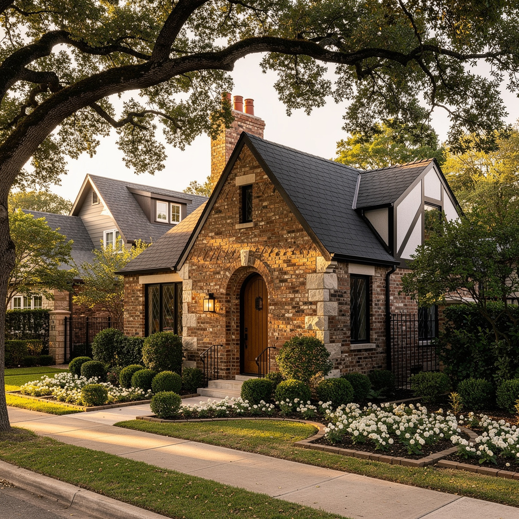 A Studio McGee-style luxury home exterior in the Devonshire neighborhood of Dallas, TX — premium home cleaning by Salt and Slate