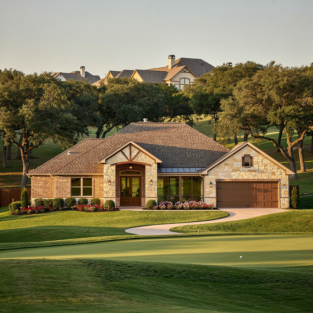 A Studio McGee-style luxury home exterior in the Heritage Ranch neighborhood of Fairview, TX — premium home cleaning by Salt and Slate