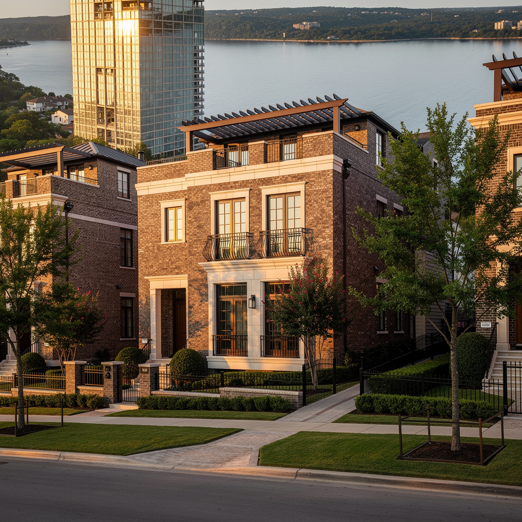 A Studio McGee-style luxury home exterior in the Lakeside DFW neighborhood of Flower Mound, TX — premium home cleaning by Salt and Slate