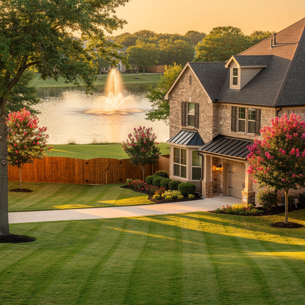 A Studio McGee-style luxury home exterior in the Wellington neighborhood of Flower Mound, TX — premium home cleaning by Salt and Slate