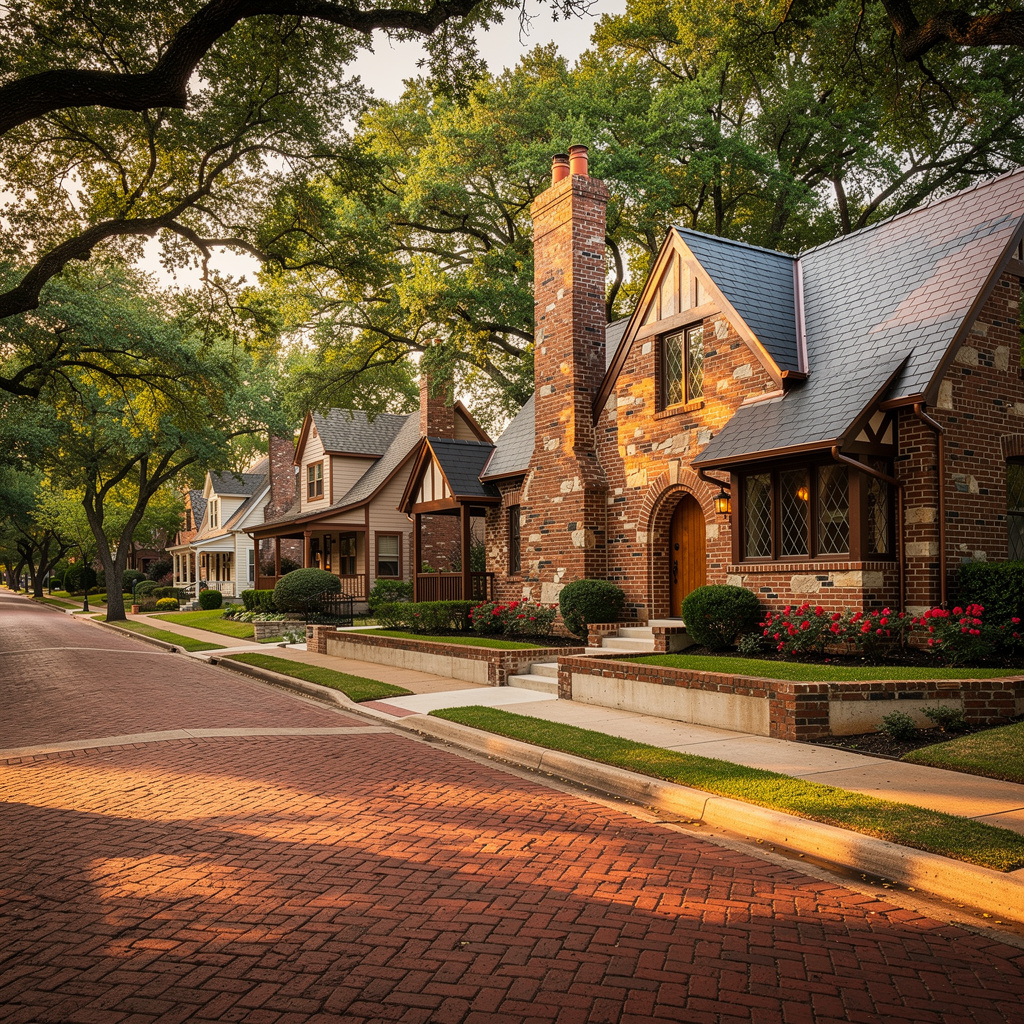 A Studio McGee-style luxury home exterior in the Arlington Heights neighborhood of Fort Worth, TX — premium home cleaning by Salt and Slate