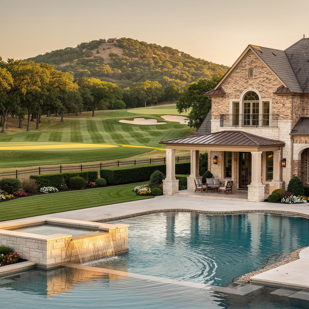 A Studio McGee-style luxury home exterior in the Mira Vista neighborhood of Fort Worth, TX — premium home cleaning by Salt and Slate