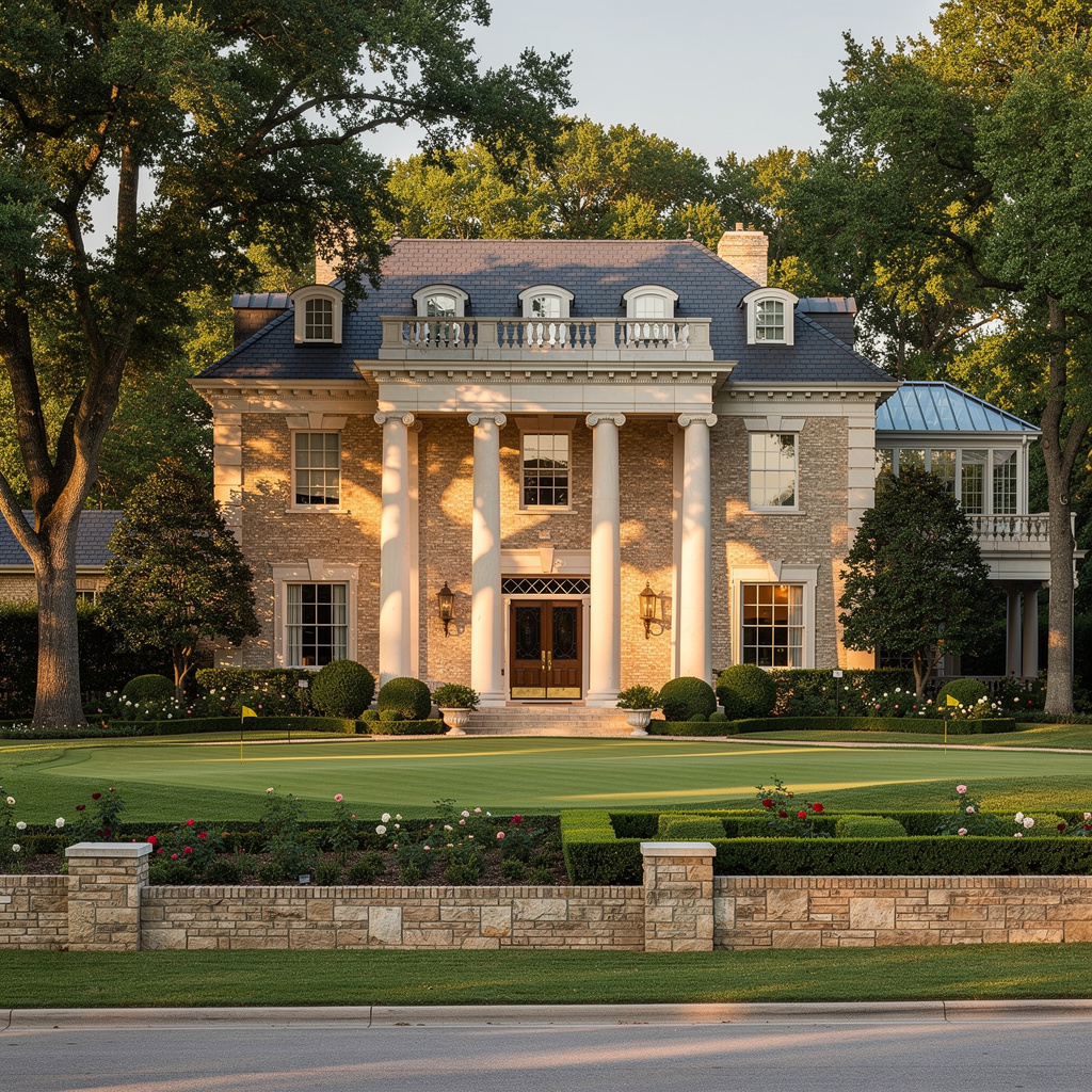 A Studio McGee-style luxury home exterior in the Rivercrest neighborhood of Fort Worth, TX — premium home cleaning by Salt and Slate