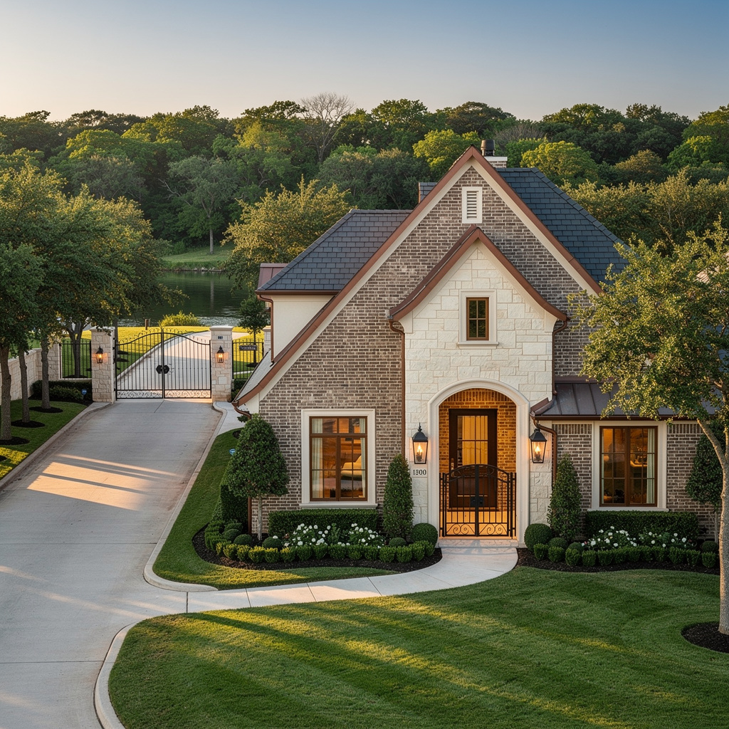 A Studio McGee-style luxury home exterior in the Chapel Creek neighborhood of Frisco, TX — premium home cleaning by Salt and Slate