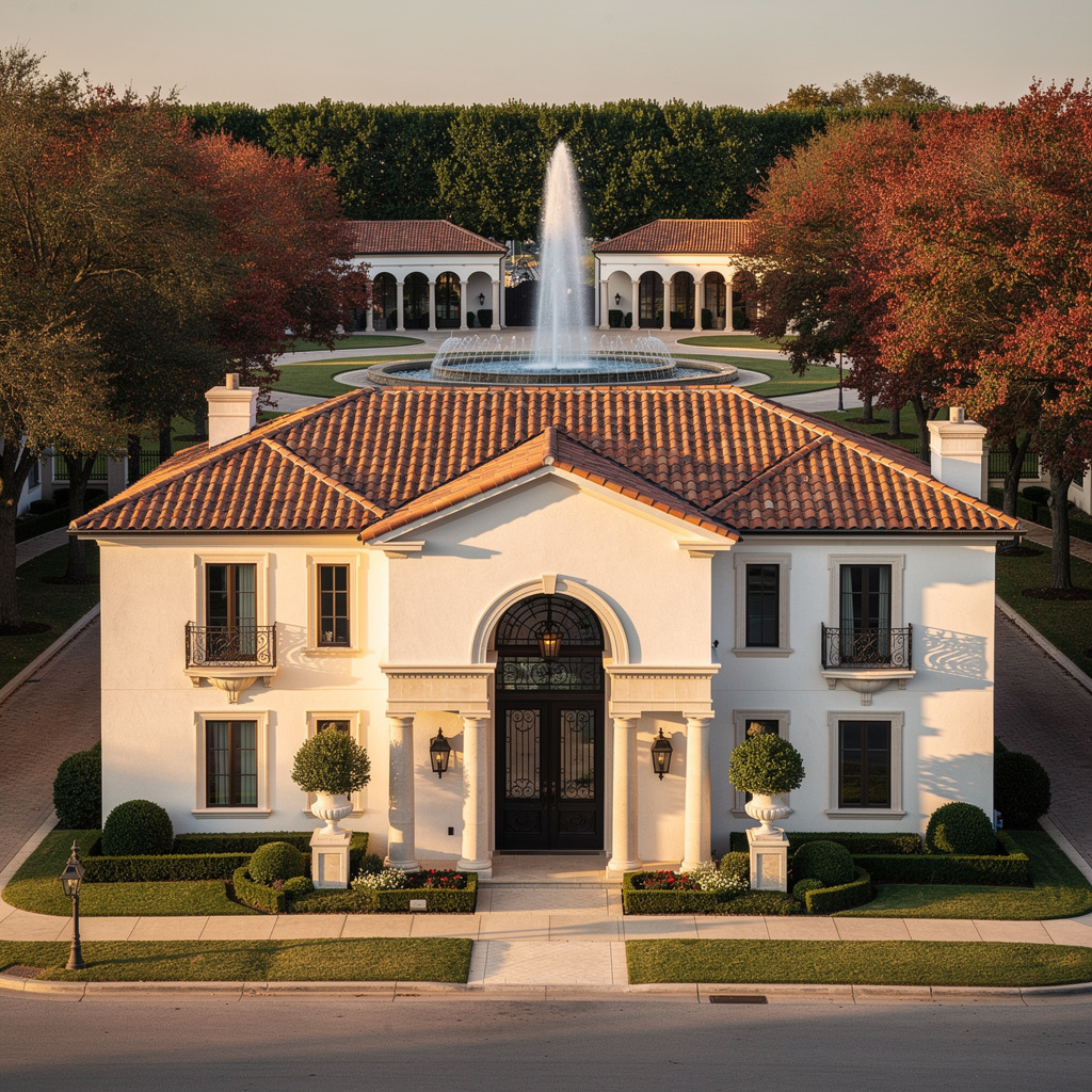 A Studio McGee-style luxury home exterior in the Newman Village neighborhood of Frisco, TX — premium home cleaning by Salt and Slate