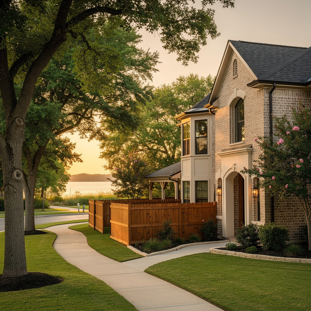 A Studio McGee-style luxury home exterior in the Silver Lake neighborhood of Grapevine, TX — premium home cleaning by Salt and Slate