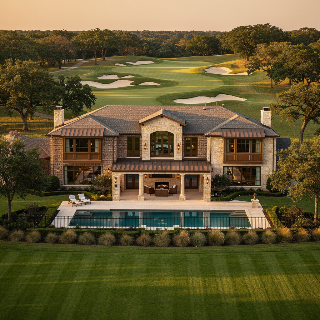 A Studio McGee-style luxury home exterior in the Buffalo Creek neighborhood of Heath, TX — premium home cleaning by Salt and Slate