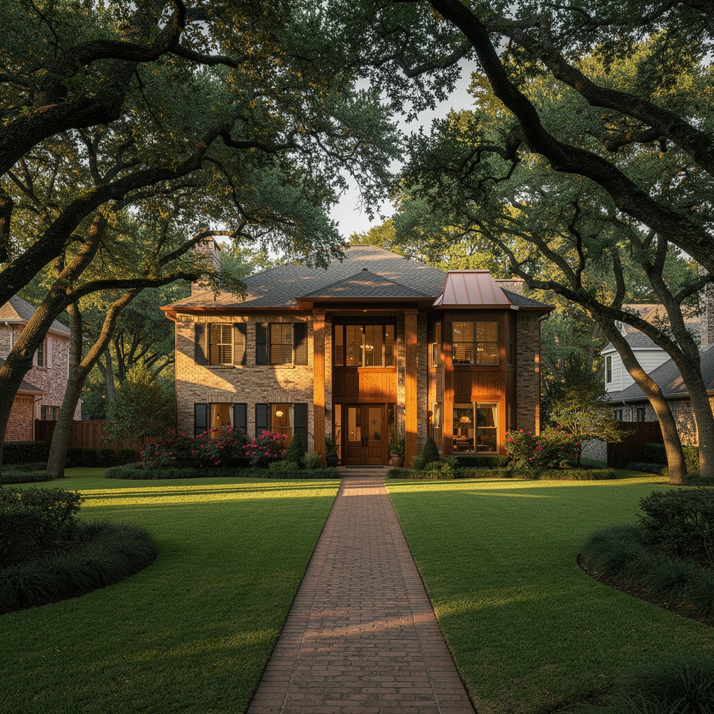 A Studio McGee-style luxury home exterior in the The Highlands neighborhood of Highland Village, TX — premium home cleaning by Salt and Slate