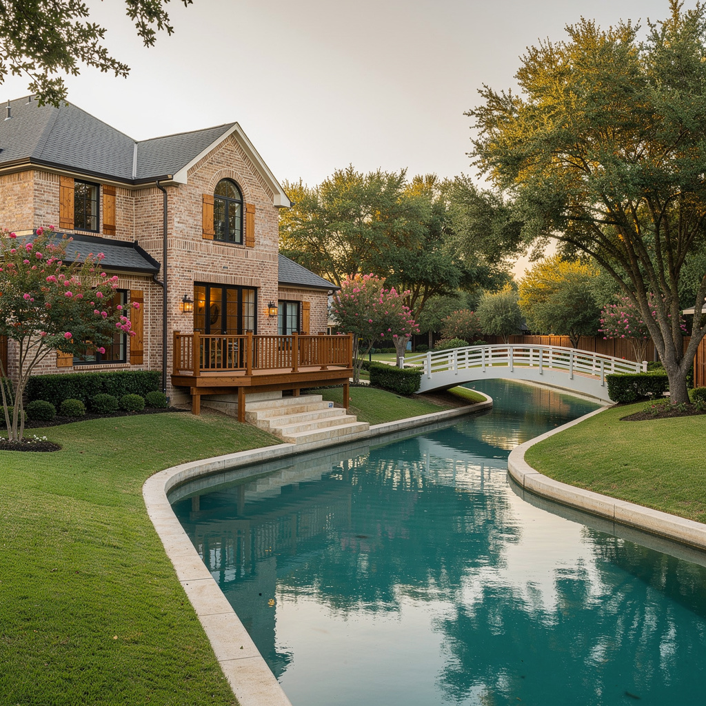 A Studio McGee-style luxury home exterior in the Valley Ranch neighborhood of Irving, TX — premium home cleaning by Salt and Slate