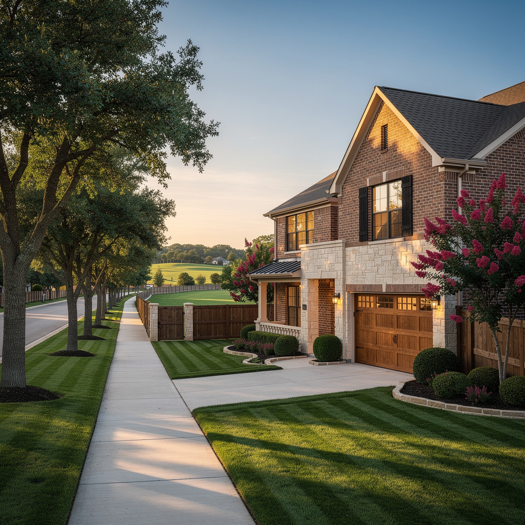 A Studio McGee-style luxury home exterior in the Marshall Ridge neighborhood of Keller, TX — premium home cleaning by Salt and Slate