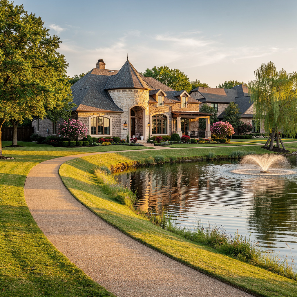 A Studio McGee-style luxury home exterior in the Stonebridge Ranch neighborhood of McKinney, TX — premium home cleaning by Salt and Slate