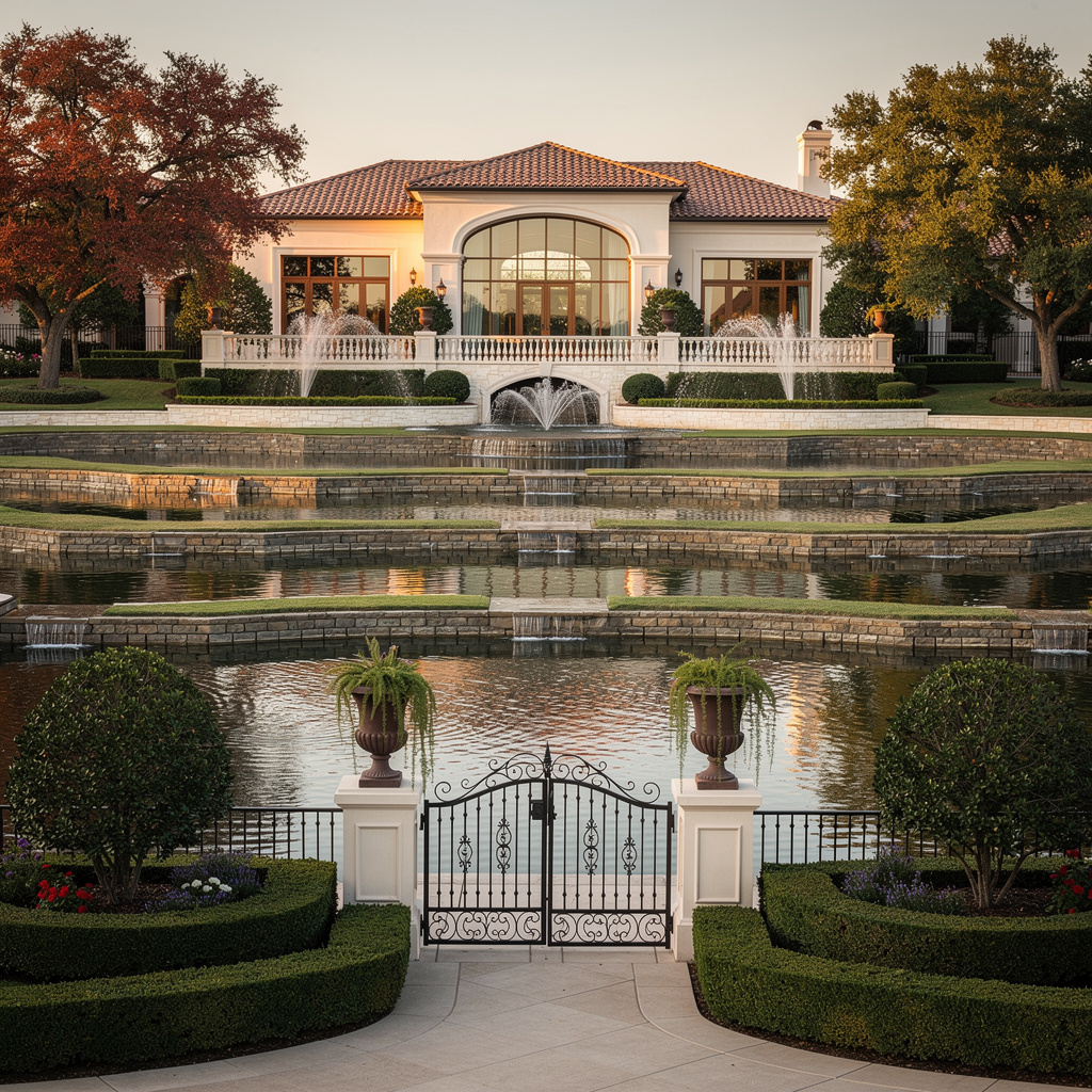 A Studio McGee-style luxury home exterior in the Lakeside on Preston neighborhood of Plano, TX — premium home cleaning by Salt and Slate
