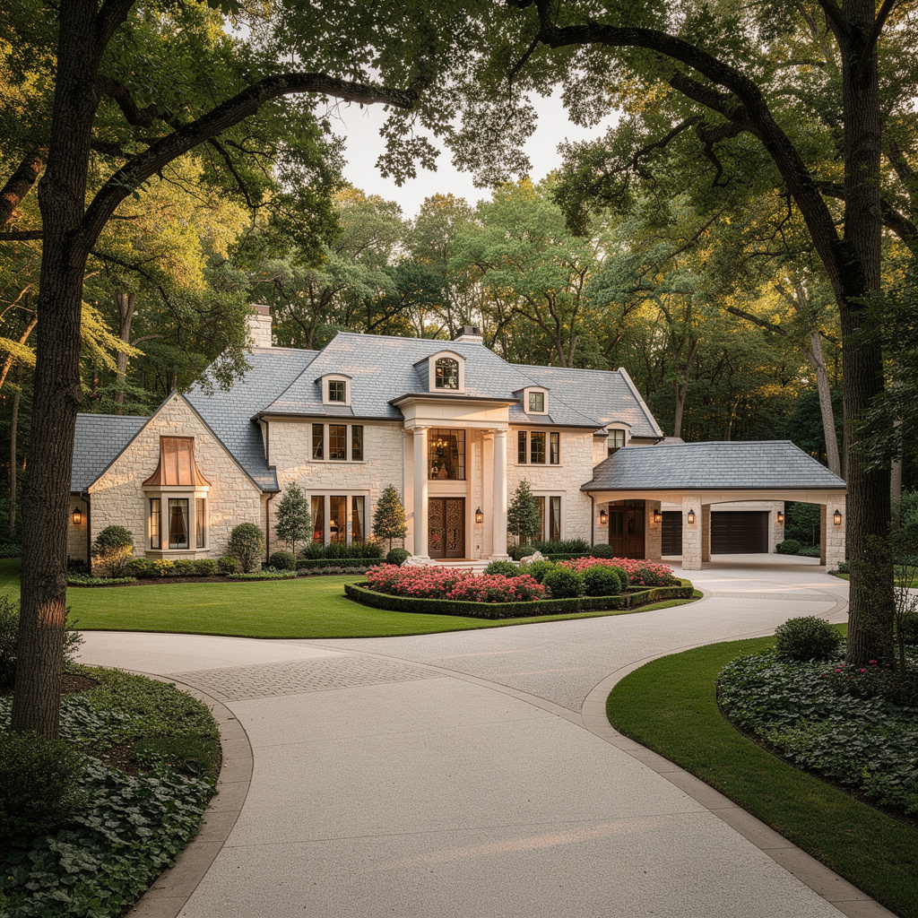 A Studio McGee-style luxury home exterior in the Willow Bend neighborhood of Plano, TX — premium home cleaning by Salt and Slate