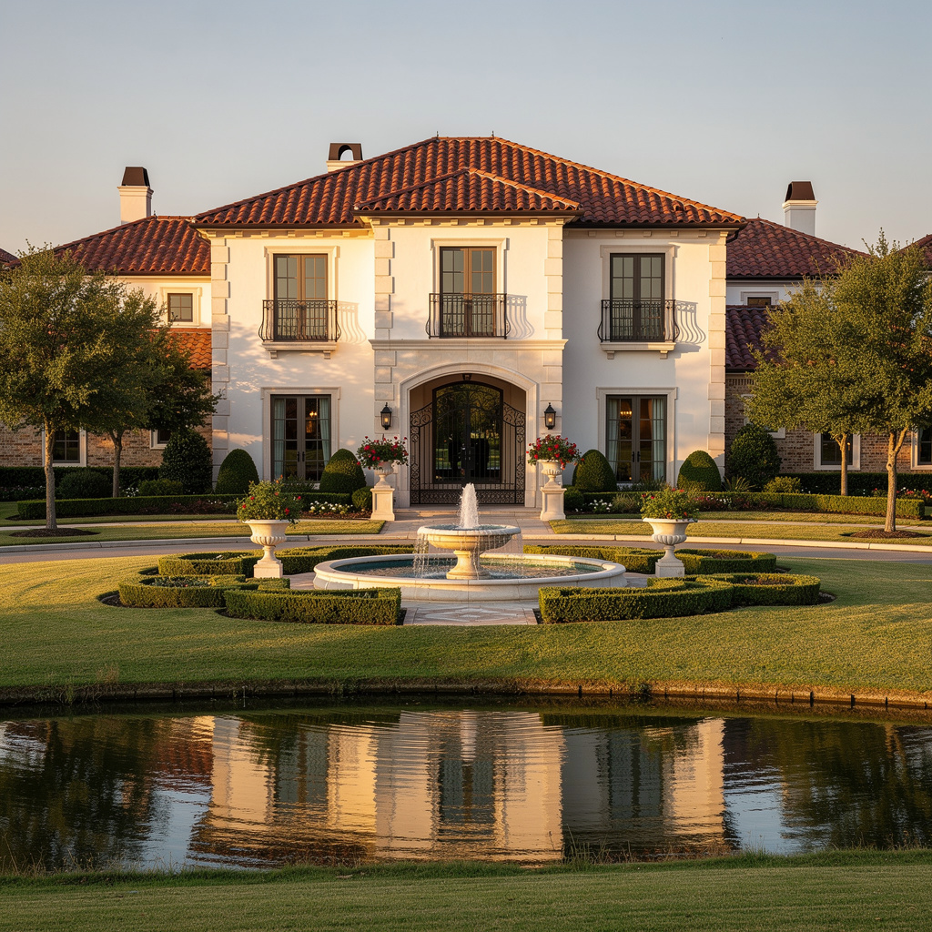 A Studio McGee-style luxury home exterior in the Carillon neighborhood of Southlake, TX — premium home cleaning by Salt and Slate