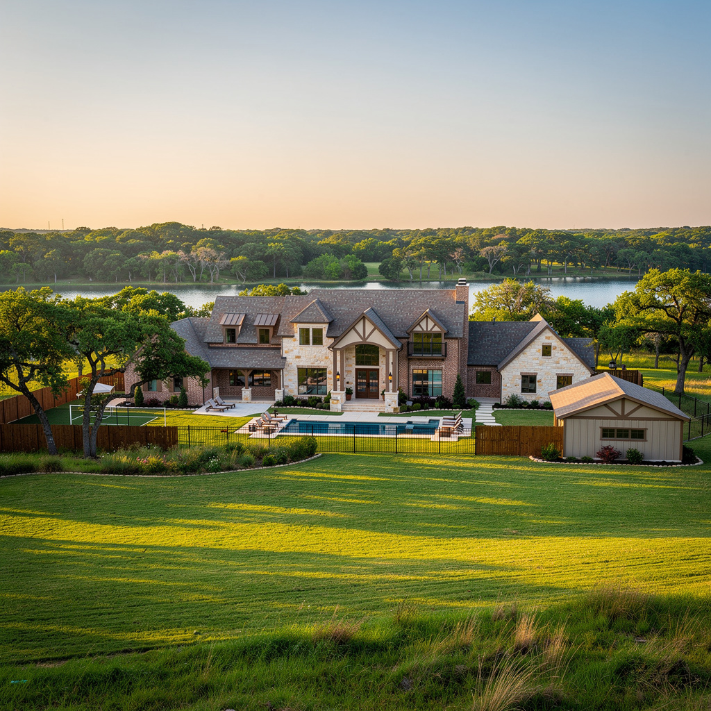 A Studio McGee-style luxury home exterior in the Clariden Ranch neighborhood of Southlake, TX — premium home cleaning by Salt and Slate