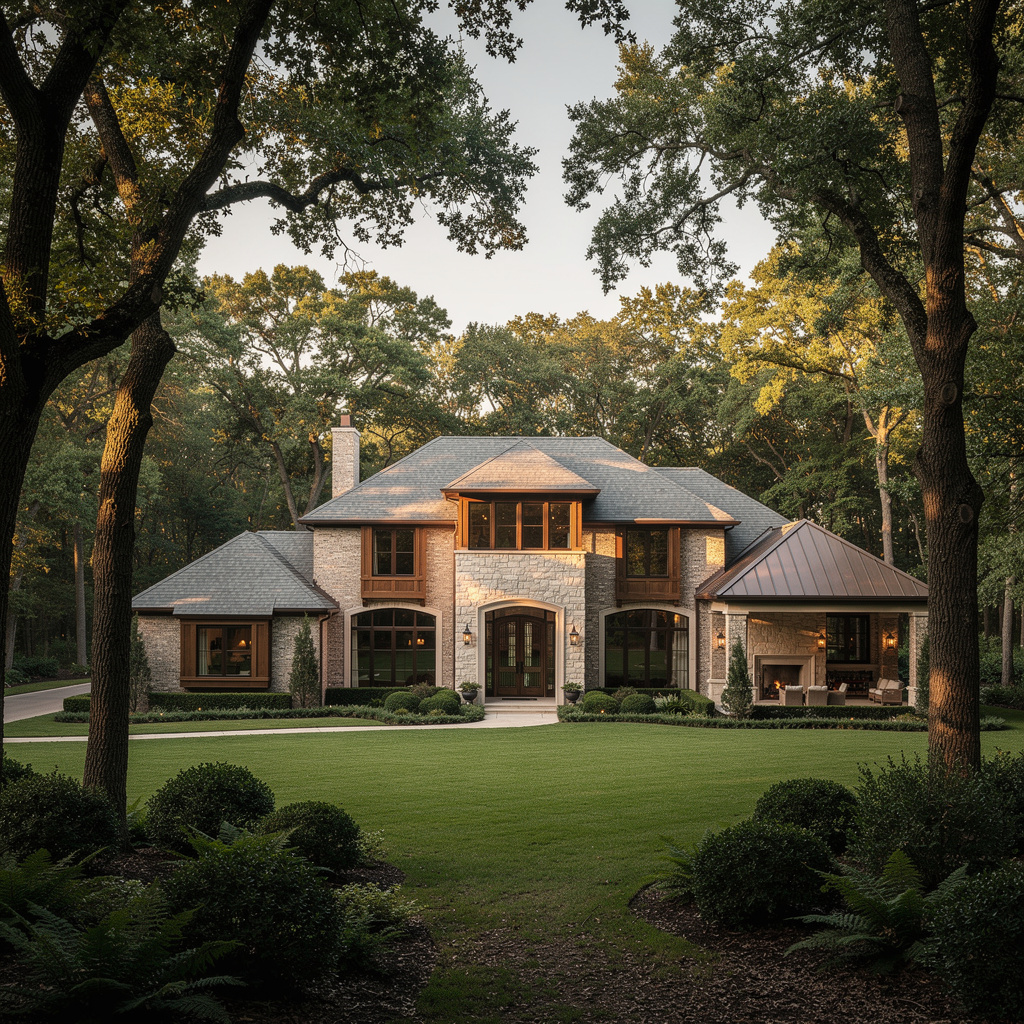 A Studio McGee-style luxury home exterior in the Shady Oaks neighborhood of Southlake, TX — premium home cleaning by Salt and Slate