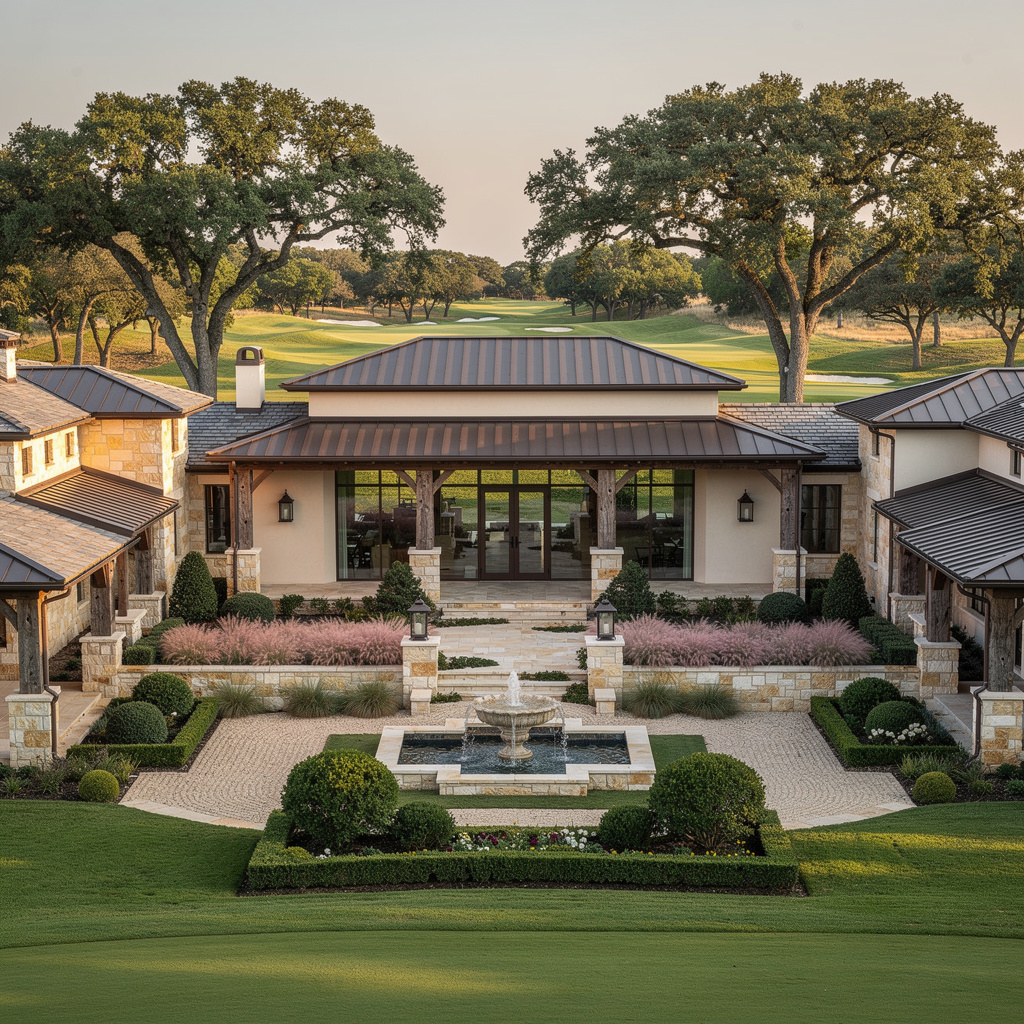 A Studio McGee-style luxury home exterior in the Vaquero neighborhood of Westlake, TX — premium home cleaning by Salt and Slate