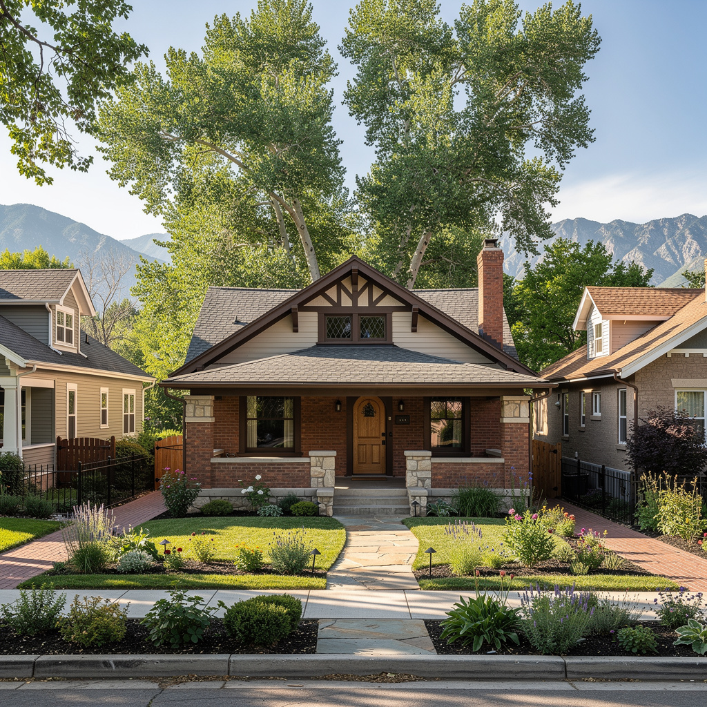 A Studio McGee-style luxury home exterior in the Westminster College neighborhood of Salt Lake City, UT — premium home cleaning by Salt and Slate